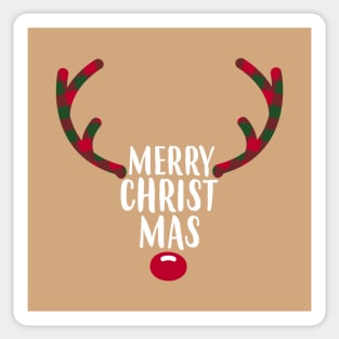 MERRY CHRISTMAS REINDEER Sticker